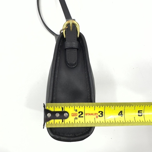 Vintage Coach 90s Black Leather Soho Crossbody Purse 4104 Zip Shoulder Bag - Picture 13 of 15